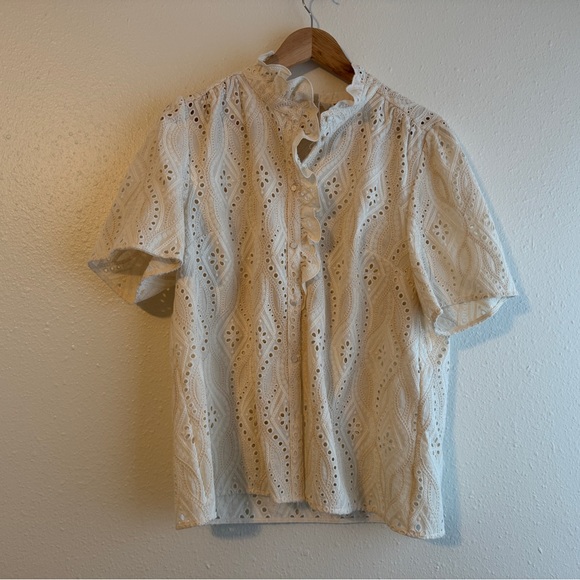 🇫🇷Sezane Dalhia Shirt Dahlia Blouse US 10 / FR 42 - Picture 2 of 6